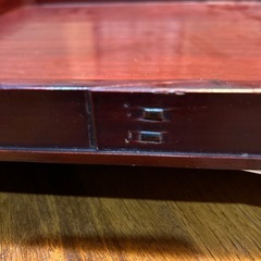 昭和初期　手作りの木製　塗りの懐石盆　手彫り模様　1〜5枚の画像