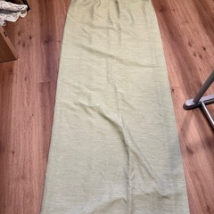 カーテン　グリーン　レースカーテン付の画像