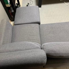 【格安！】グレーソファ 3人掛け＋オットマン付きの画像