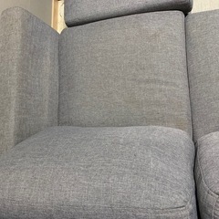 【格安！】グレーソファ 3人掛け＋オットマン付きの画像
