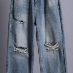 【aimoha neo】DISTRESSED BAGGY JEANSの画像