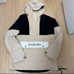 ユニセックス スノーボード ウェア セッションズ SESSIONS プルオーバージャケット ベージュの画像