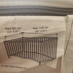 ベビーベッド、マットレス　baby bed ベビーガード　セットの画像