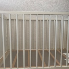 ベビーベッド、マットレス　baby bed ベビーガード　セットの画像