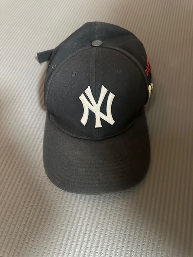 【GUCCI】NEW ERA 蝶刺繍 ベースボール キャップ ニューエラ コラボ 黒 A68 