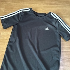 adidas アディダス　速乾　メッシュ　Tシャツ　黒　160cmの画像