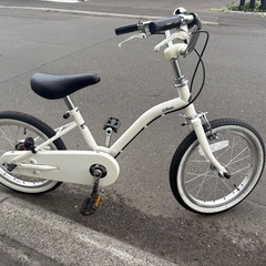 子供16インチ自転車あさひ自転車クリーム　の画像