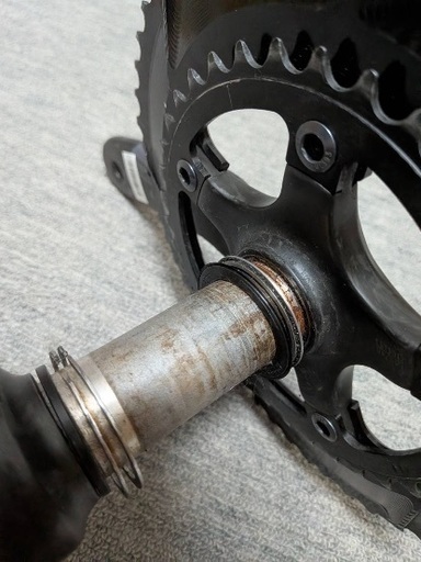 超軽量FSA K-FORCEカーボンクランク+absolute black楕円チェーンリング