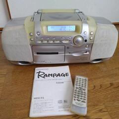 KENWOOD ケンウッド MD/CDラジカセ　MDX-F3の画像