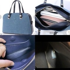 TOMMY HILFIGER 2WAYデニムショルダーバッグ（ブルー）の画像