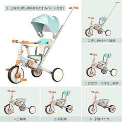 1歳から7歳まで使える7in1三輪車の画像