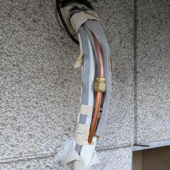 エアコン　ペアコイル 4m　両端フレアナットつき　VVFケーブル3C  4.5m ドレンホース　中古 取り外し品の画像