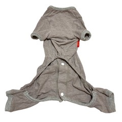 犬服 ロンパース グレーの画像