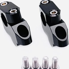 アルミ製 マットブラック ハンドルクランプ 4個セットの画像