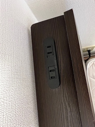 セミダブルベッド(外枠、二口コンセント付き)