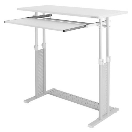 Bauhutte (バウヒュッテ) 昇降式 スタンディングデスク ホワイト (幅100cm×奥行45cm) BHD-1000H-WH【9月上旬受け渡し】