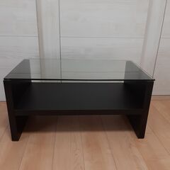 (家具）ガラスセンターテーブル,コンパクトテーブル,来客テーブルの画像