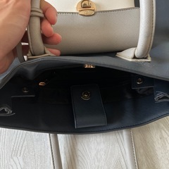 D.Kelly ネイビー グレー トートバッグの画像