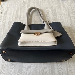 D.Kelly ネイビー グレー トートバッグの画像
