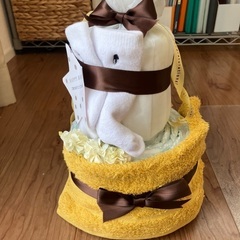オムツ パンパースL 出産祝い　オムツケーキの画像