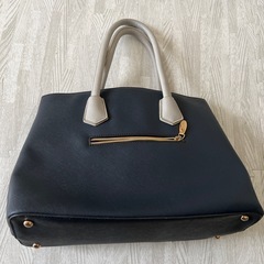 D.Kelly ネイビー グレー トートバッグの画像