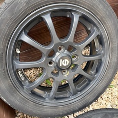 【ガリ傷なし・マット素材】ホイール　タイヤ　4本セット　sparco スパルコ　15インチ　165/60R15 77H 4穴　ブラックホイール　ハスラーの画像