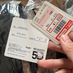 (新品)ハローキティ裏起毛ラインパンツの画像