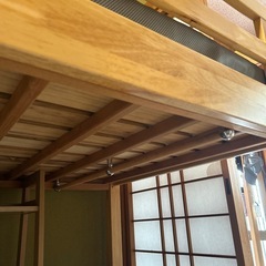 木製ロフトベッドの画像