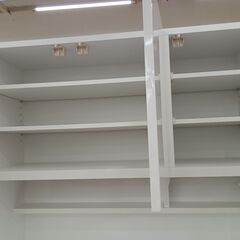 リユースのサカイ栃木店★ジモティ割あり★ NITORI 食器棚 ホワイト W100×D42×H190 クリーニング済み TC10250の画像