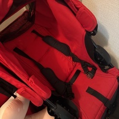 双子 年子 ベビーカー britax　ブリタックス 赤黒の画像