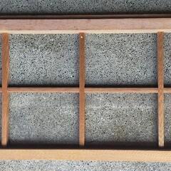 ★★中古★シンプルなデザインの小振りな古い障子戸★建具引き戸サッシ欄間ランマ★★の画像