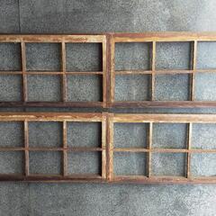 ★★中古★シンプルなデザインの小振りな古い障子戸★建具引き戸サッシ欄間ランマ★★の画像