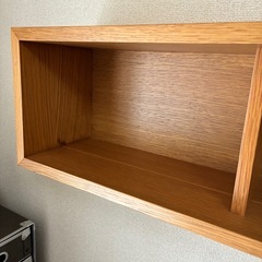 無印良品 壁に付けられる家具 箱(幅88cm) オーク材の画像
