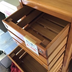 ストッカー　木製　収納棚　引き出し 中古品の画像