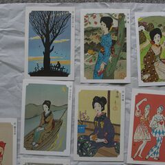 永谷園　名画カード　竹久夢二美人画　16枚の画像