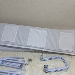 【中古】クッションベッドガード　1.5mと2m  洗えるカバー付きの画像