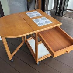 キャスター付き　折りたたみ　キッチンワゴンの画像