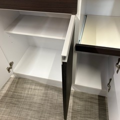 配送可【食器棚 ホワイト】★ クリーニング済 【管理番号11708】桒の画像