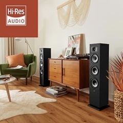 2本セット　美品　ポークオーディオ POLK AUDIO Monitor XTシリーズ フロアスタンディングスピーカー マットブラック MXT60の画像