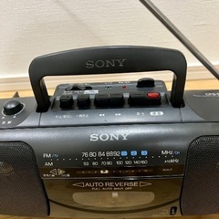 【カセット聴けず】SONY CFS-E16 ラジカセ　ブラック(黒色)の画像