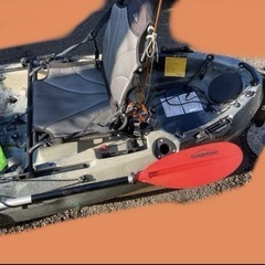 足漕ぎカヤックモンベルライオットマコ10　魚群探知機+パドルセットの画像