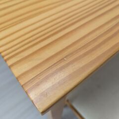 ダイニングテーブルセット 2人掛け（3点） パイン無垢材の画像