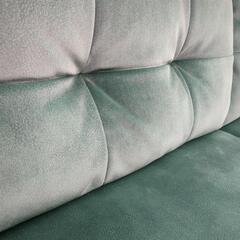 ソファ　ダークグリーン　ベルベット調　家具の画像