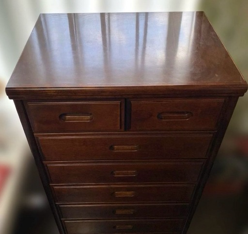 桜材チェスト7段