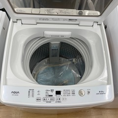 ★リユースのサカイ幸手店★SJ10140★アクア　洗濯機　19年製　8.0kg　クリーニング済み の画像