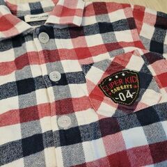 チェック柄 パジャマ セット 100 ルームウェア 長袖 長ズボン 子供服 キッズの画像