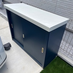 小型物置　ネイビー　鍵ありの画像