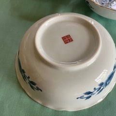 九谷焼　綿花鳥深皿５枚セット　第一陶器　の画像