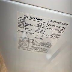 ★リユースのサカイ幸手店★SJ10142★シャープ　洗濯機　24年製　6.0kg　クリーニング済み の画像