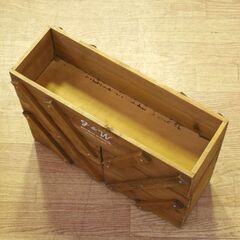 木製 3段収納 garden & work 幅36～92×奥行12×高さ29cm プランター 工具箱 ディスプレイラック 小物入れ スライド 変形 札幌市 清田区 平岡の画像